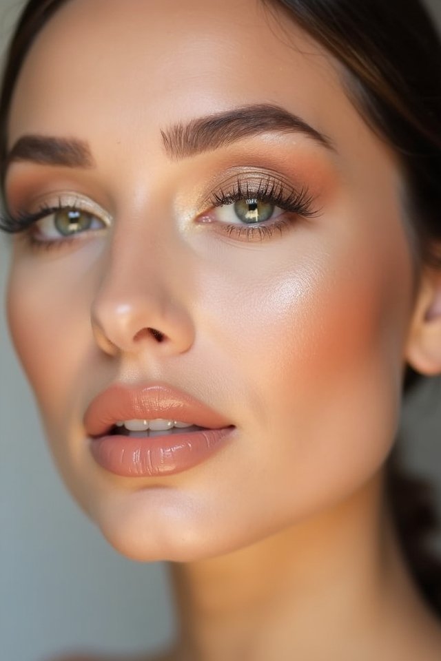 dreamy radiant peach glow