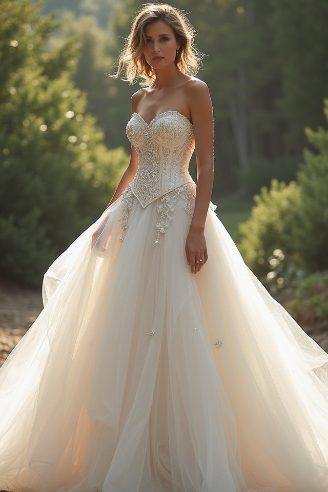 dreamy tulle corset elegance