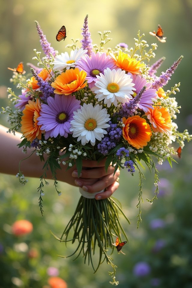dreamy wildflower cascade bouquet
