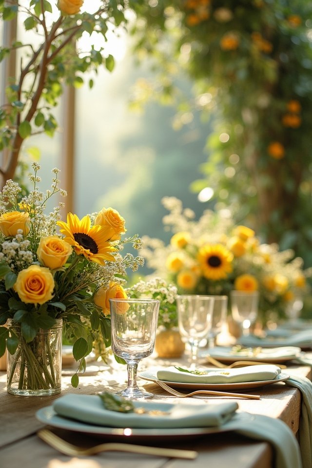 dreamy yellow and sage