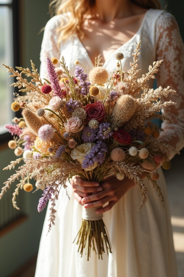 dried flower bouquet options