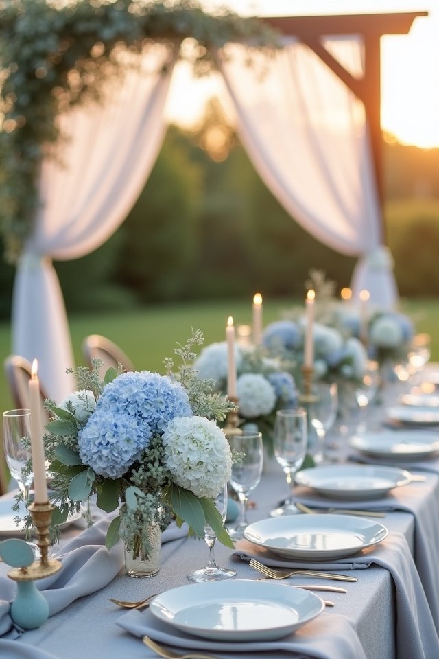 dusty blue and gray elegance