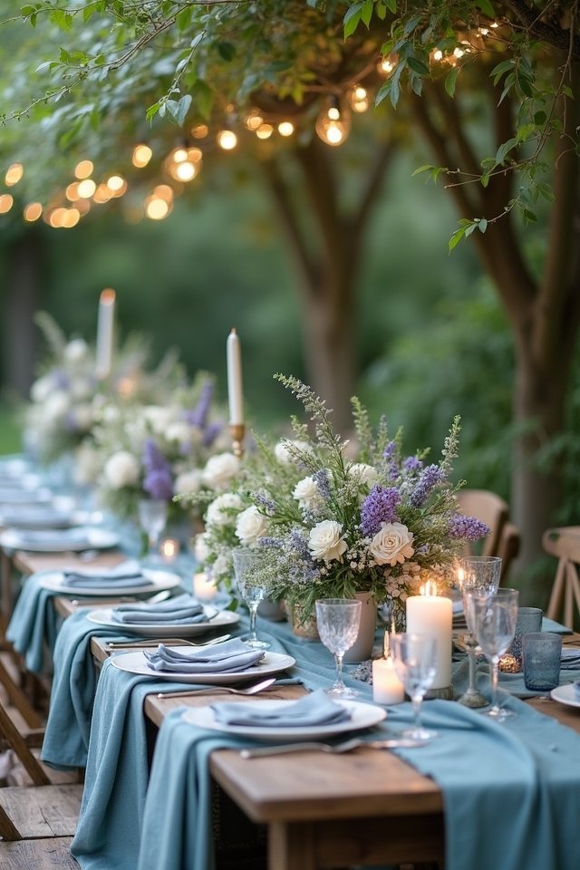 dusty blue and sage elegance