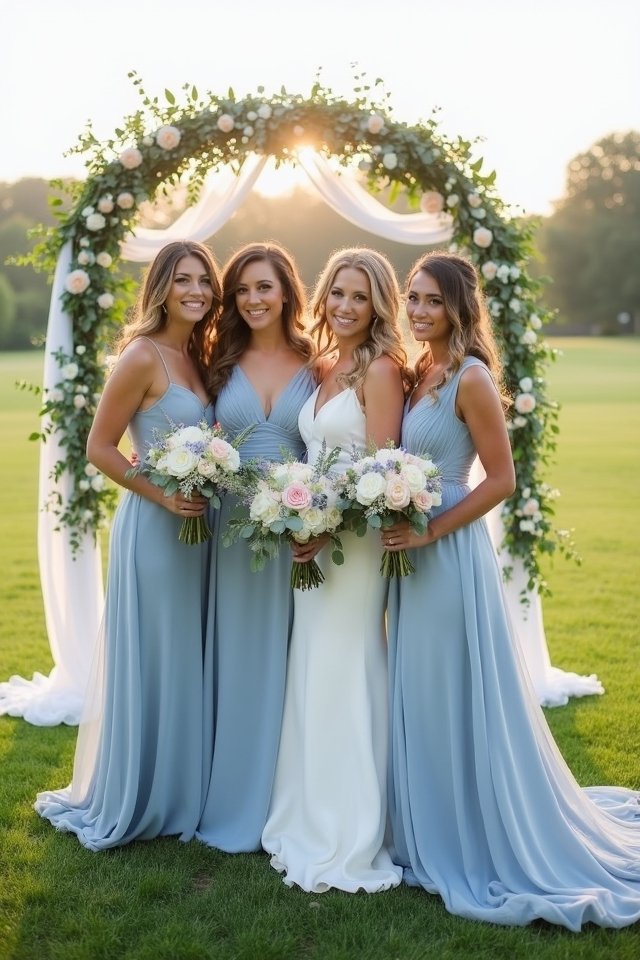 dusty blue wedding elegance
