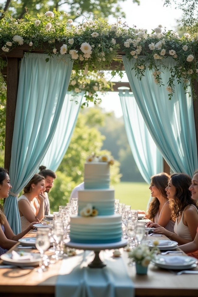 dusty blue wedding elegance
