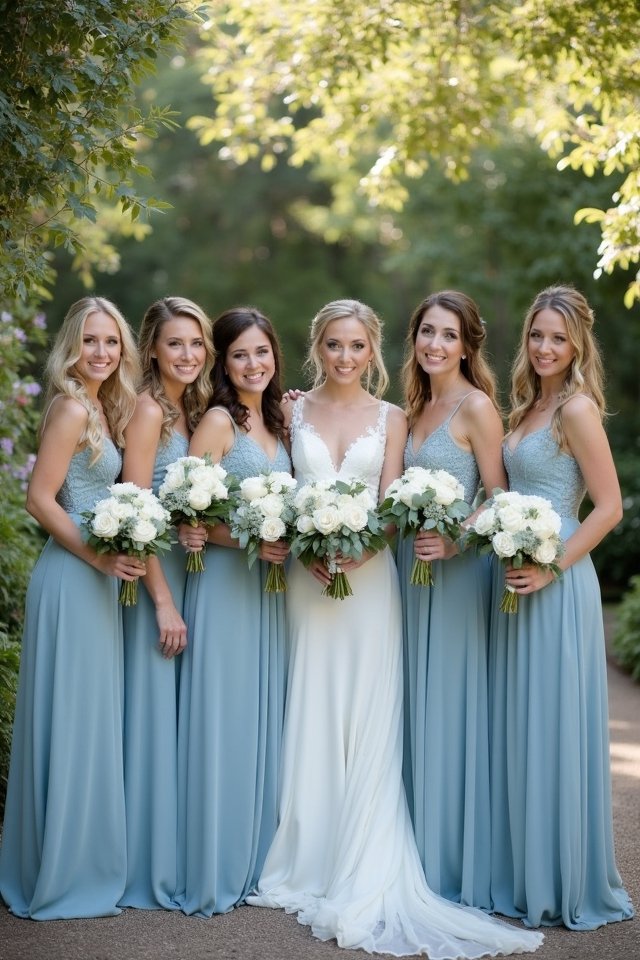 dusty blue wedding elegance
