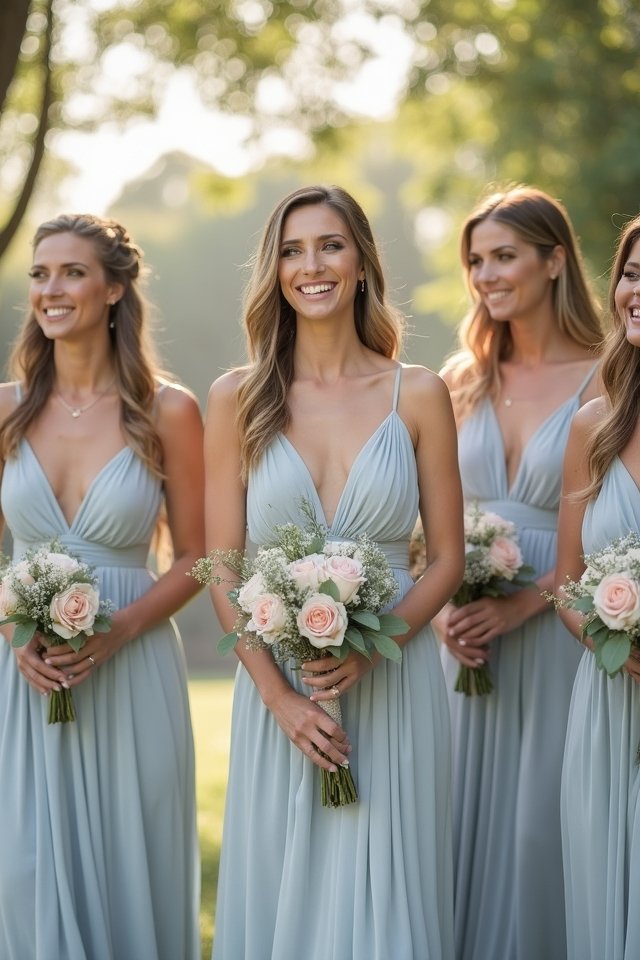 dusty blue wedding elegance