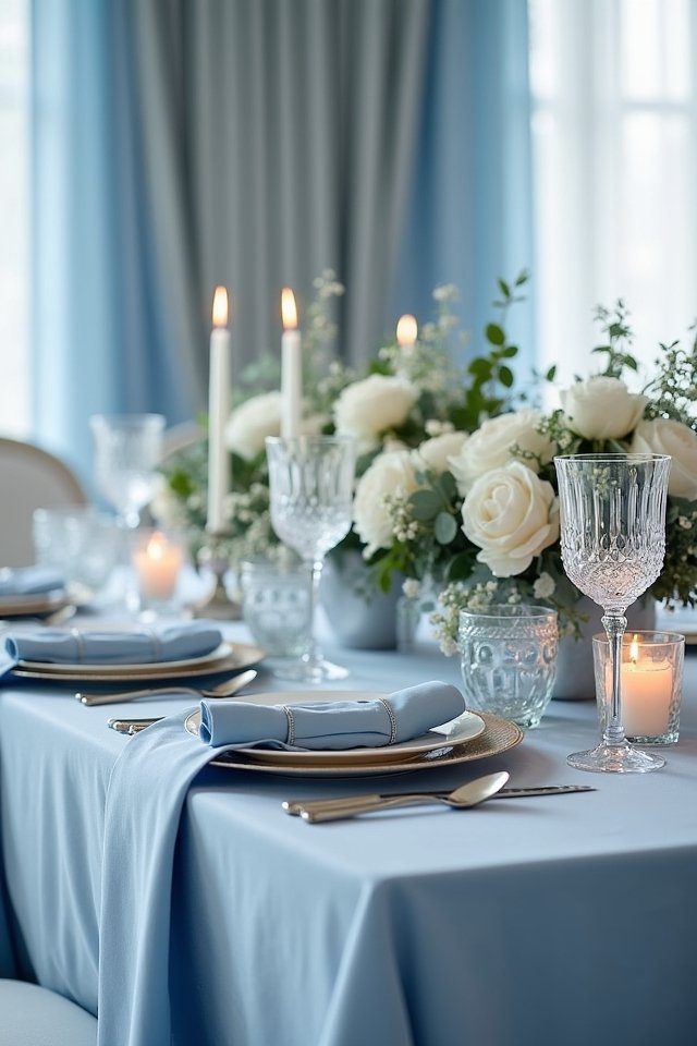 dusty blue wedding elegance