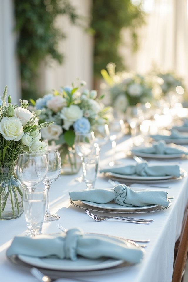 dusty blue wedding elegance