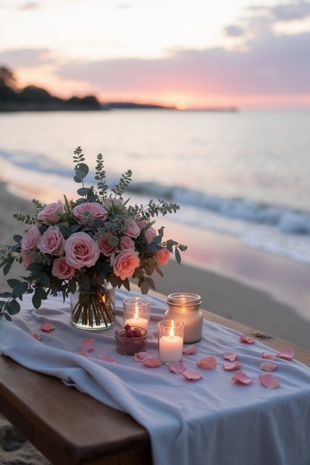 dusty rose and gray elegance
