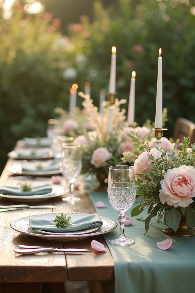 dusty rose and sage green