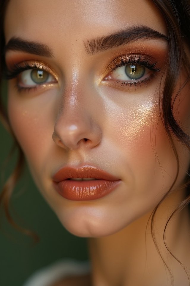 earthy bridal makeup transformation