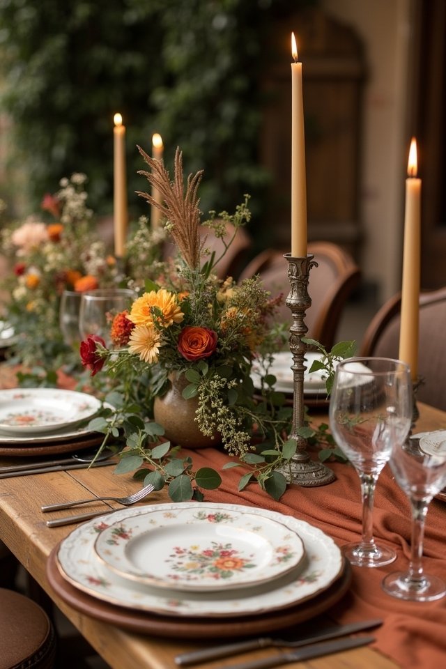 earthy chic table settings