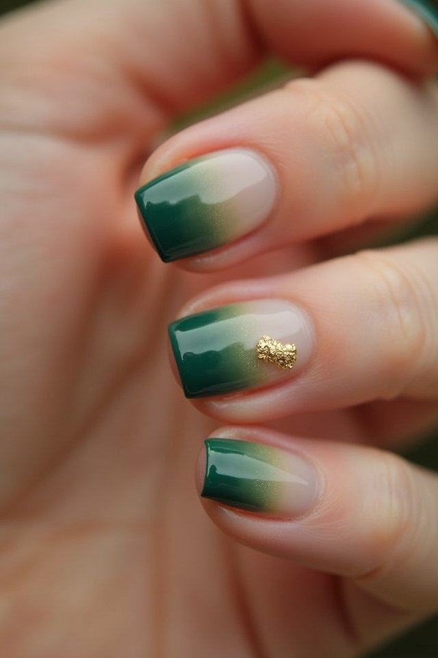 earthy ombre nail elegance