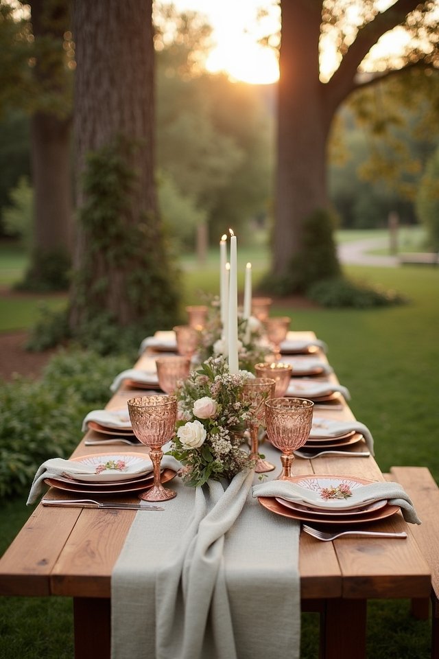 earthy tones with copper