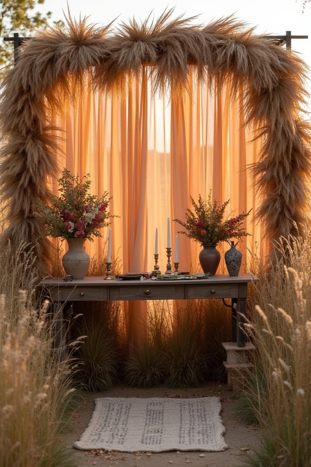 eclectic textured altar decor