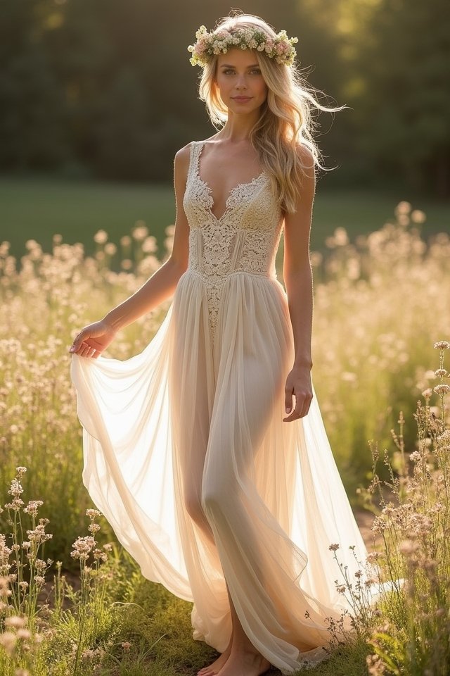 eco chic hemp lace dress