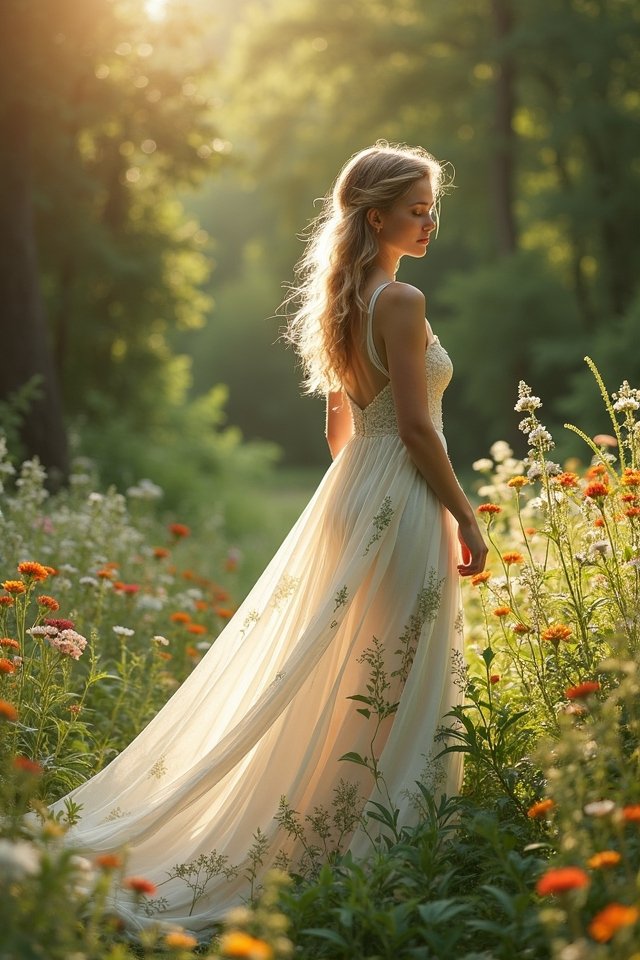 eco friendly nature inspired gown