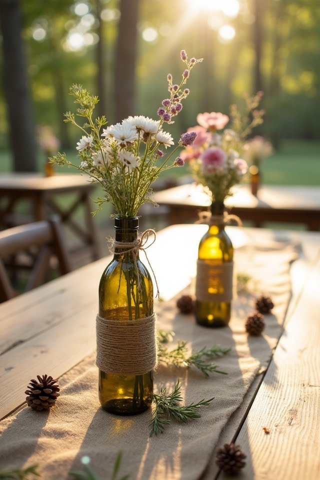eco friendly wedding decor vases