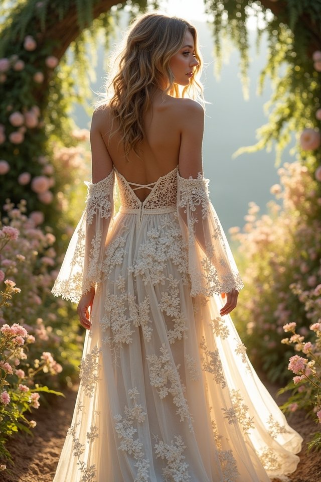 edgy bohemian wedding attire