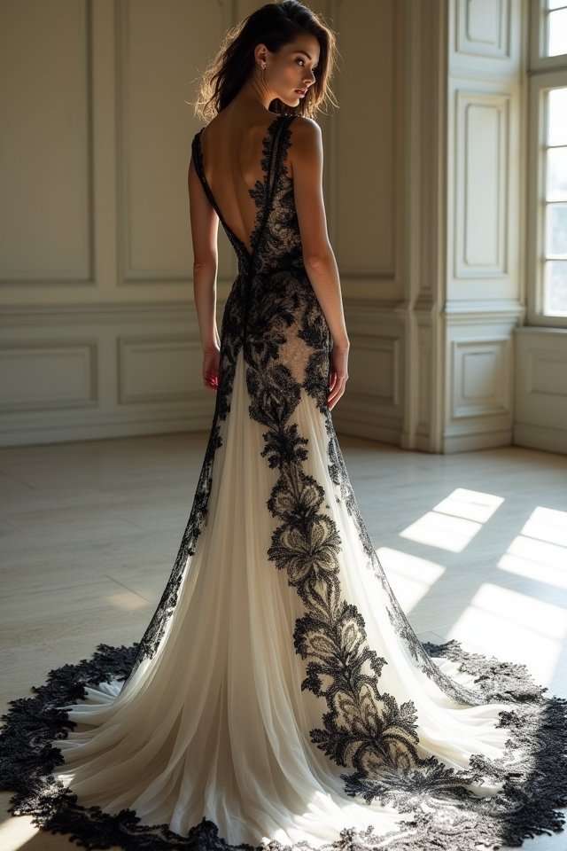 edgy lace wedding styles