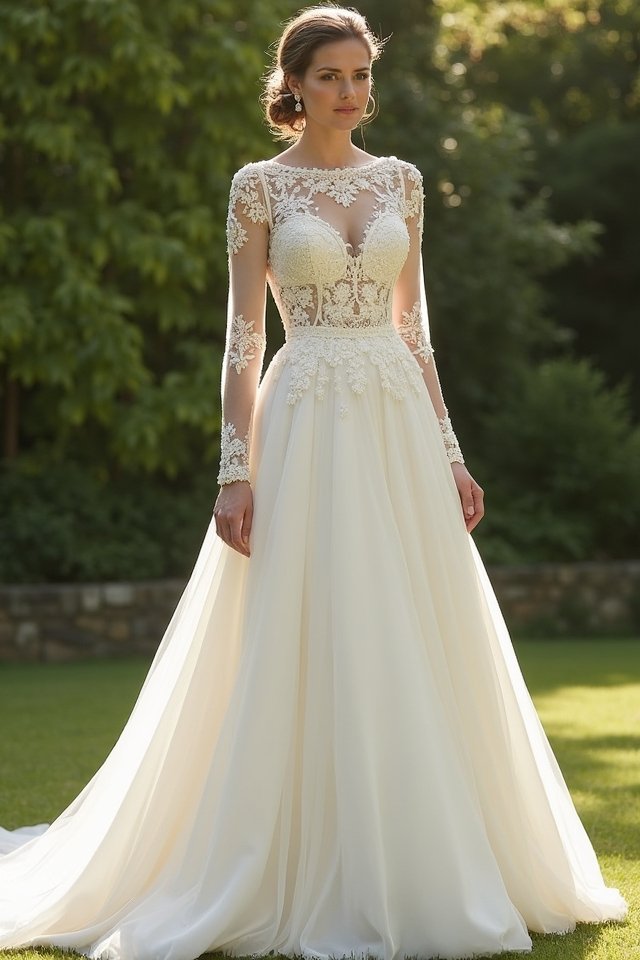 effortless a line gown elegance