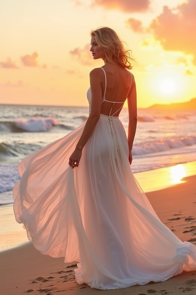 effortless beachy a line elegance
