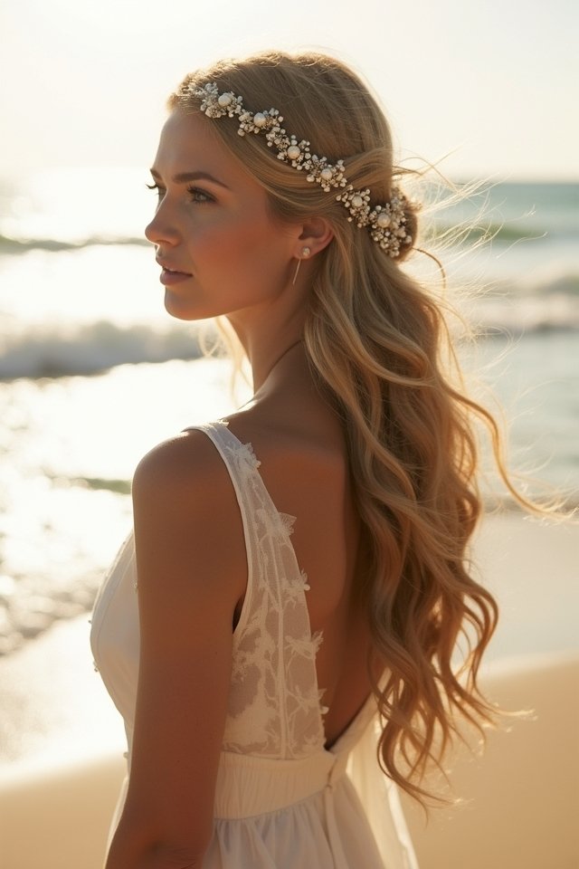 effortless beachy bridal waves