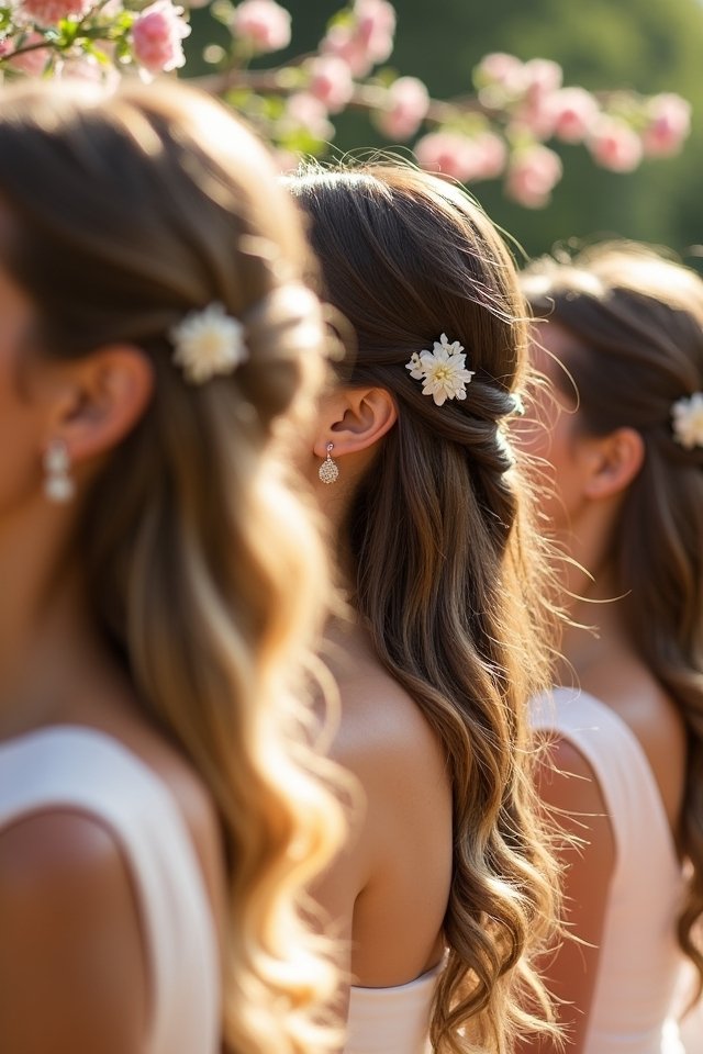 effortless beachy bridesmaid waves