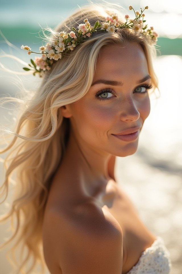 effortless beachy wedding waves