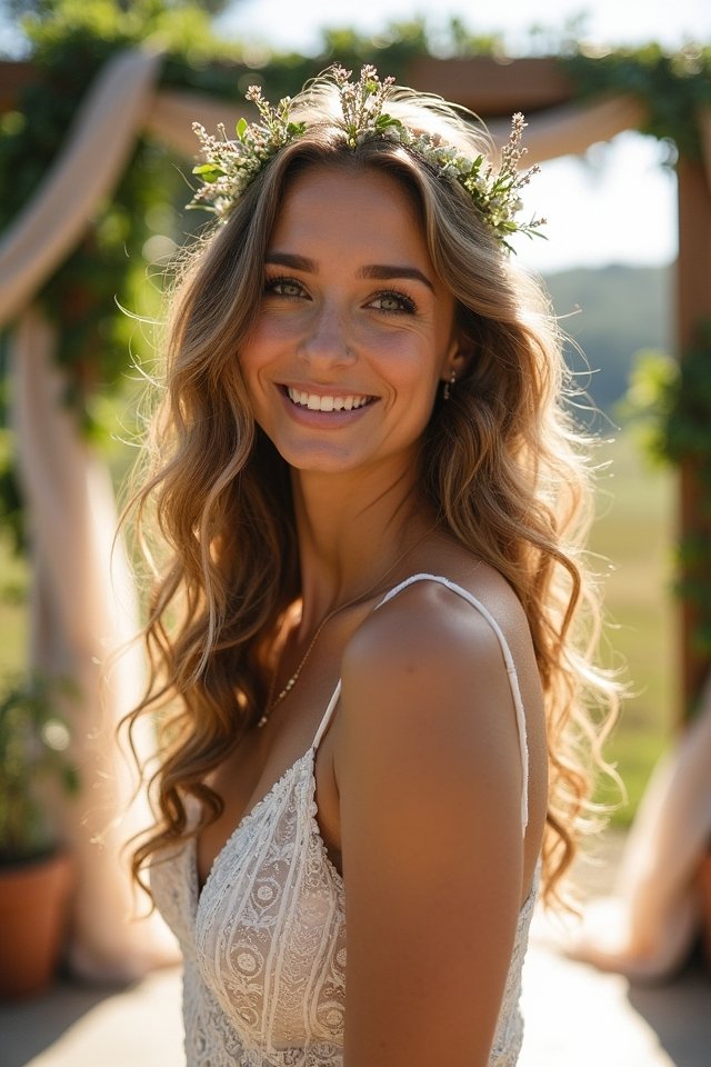 effortless bohemian curly elegance