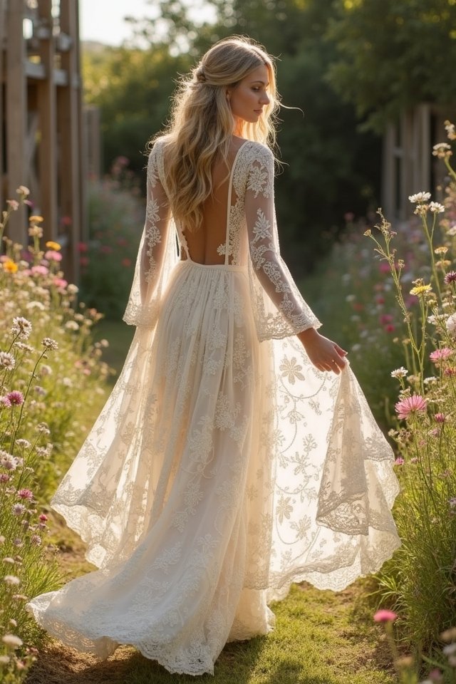 effortless bohemian lace elegance