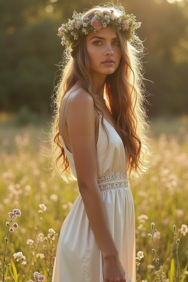 effortless bohemian satin elegance