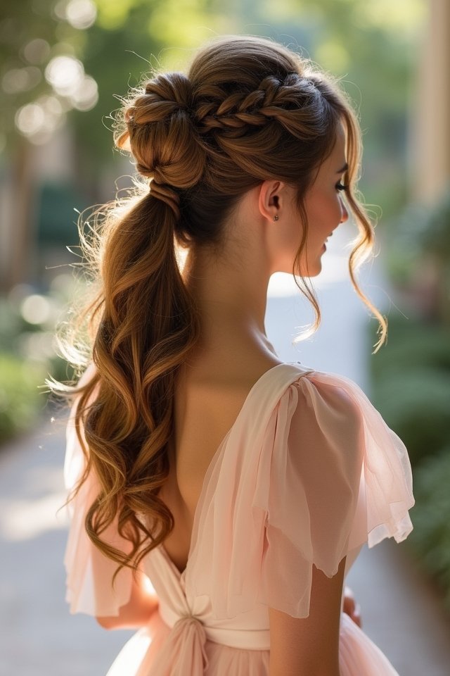 effortless chic textured ponytail