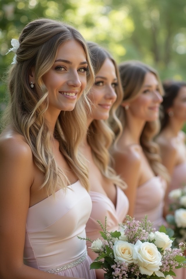 effortless elegant bridal waves