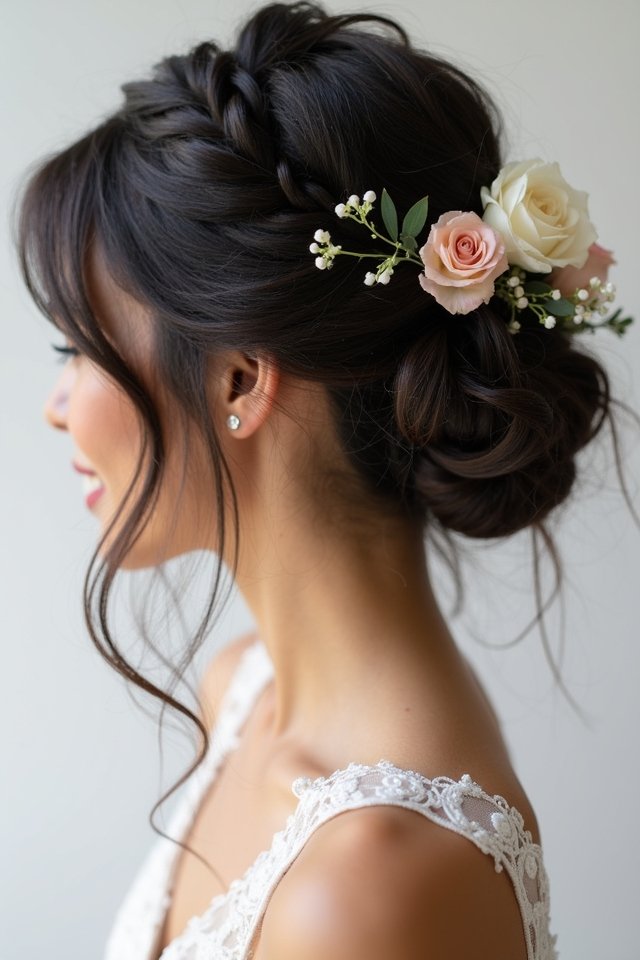effortless messy braid updo