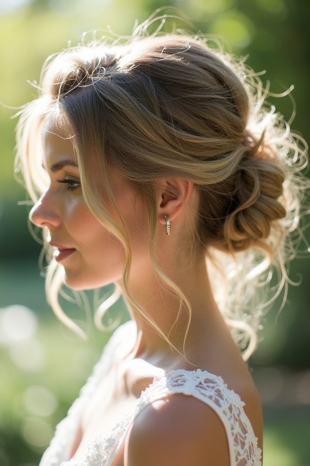 effortless messy bun style