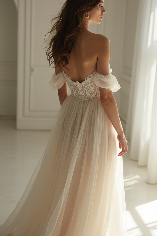 effortless off the shoulder elegance