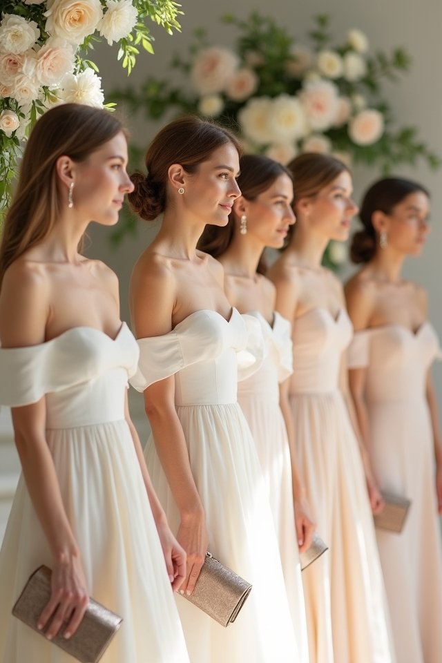 effortlessly chic off shoulder elegance