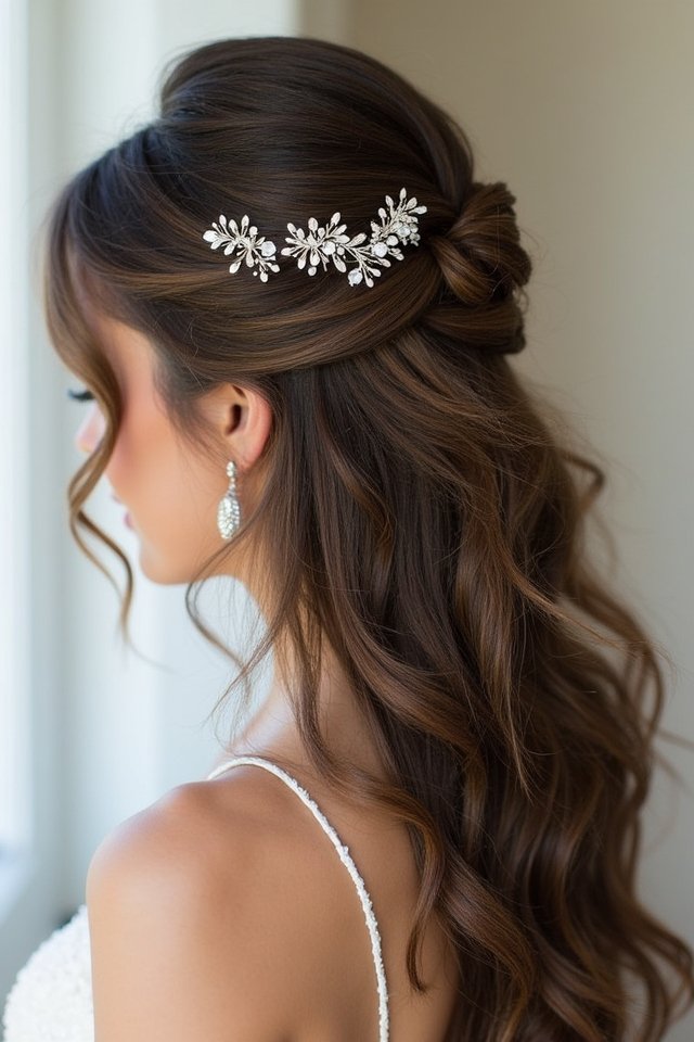effortlessly romantic bridal hairstyle