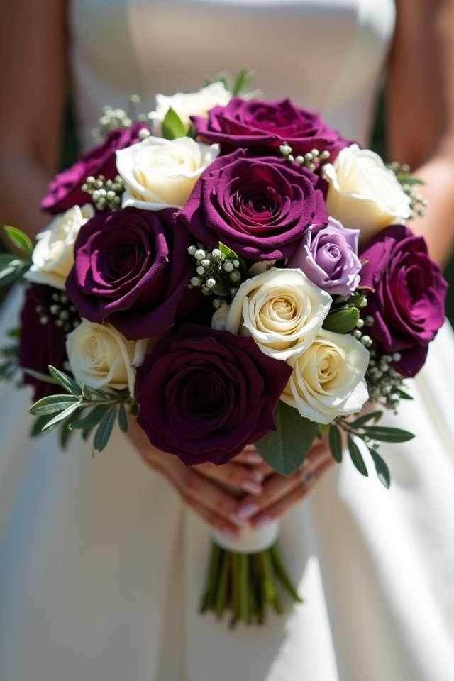 eggplant and cream elegance