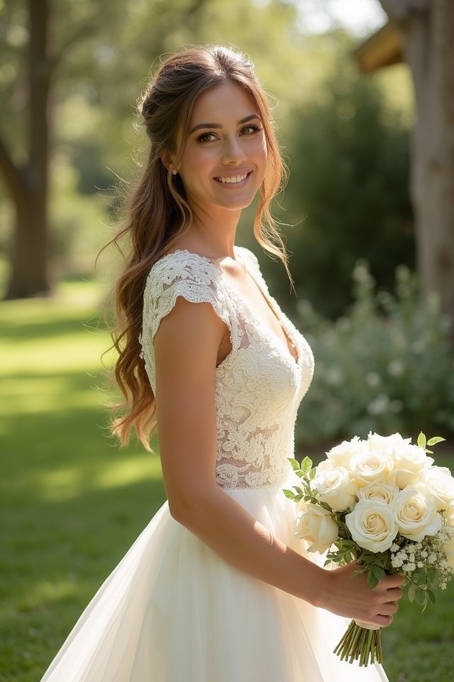 elegance with cap sleeves