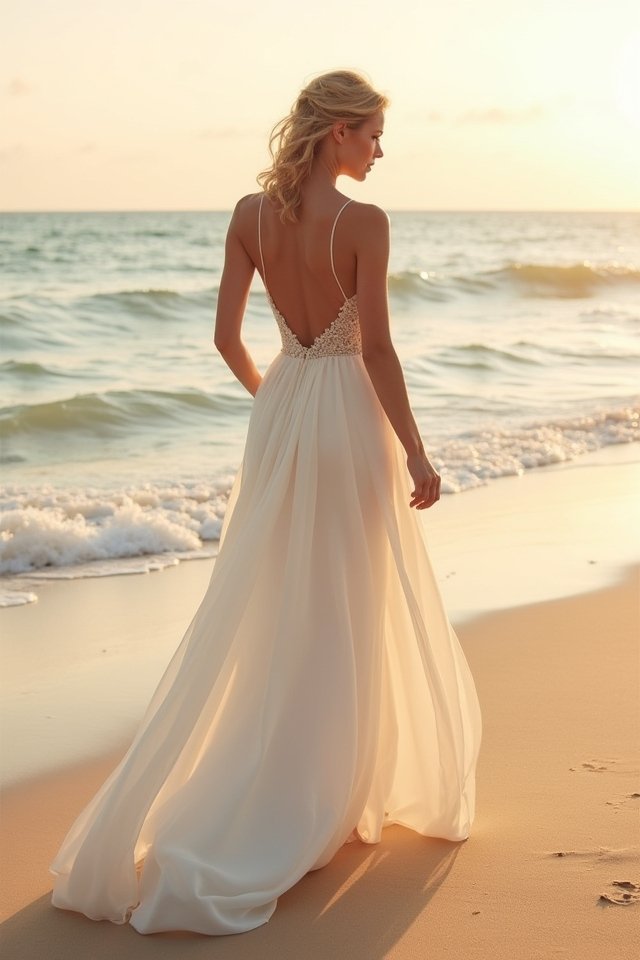 elegant a line chiffon dress