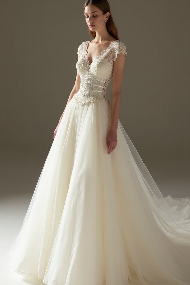 elegant a line corseted gowns