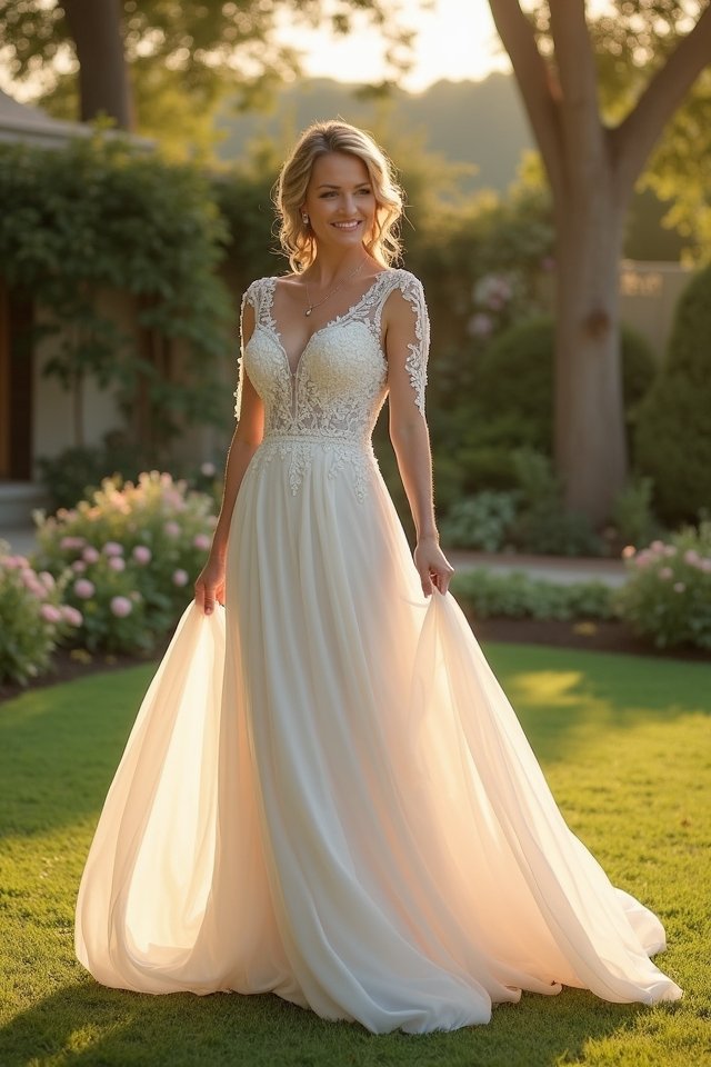 elegant a line dress choice