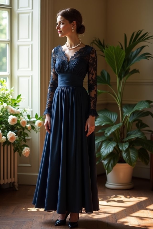 elegant a line dress sophistication