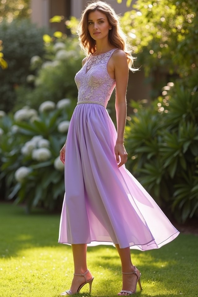 elegant a line midi dress