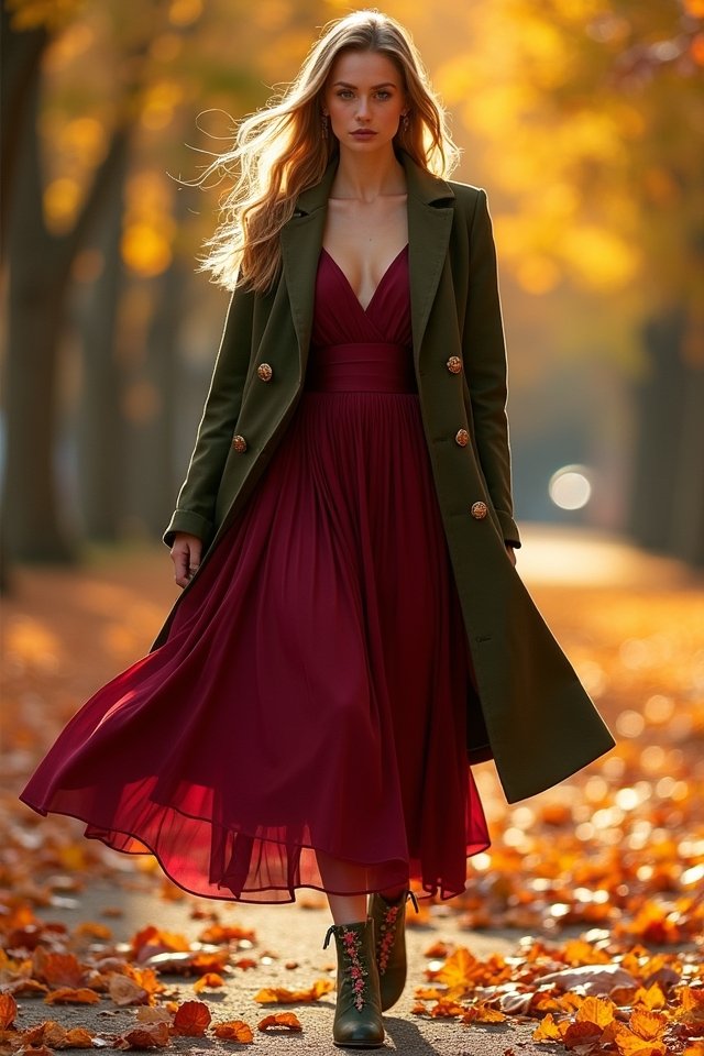 elegant a line midi dress