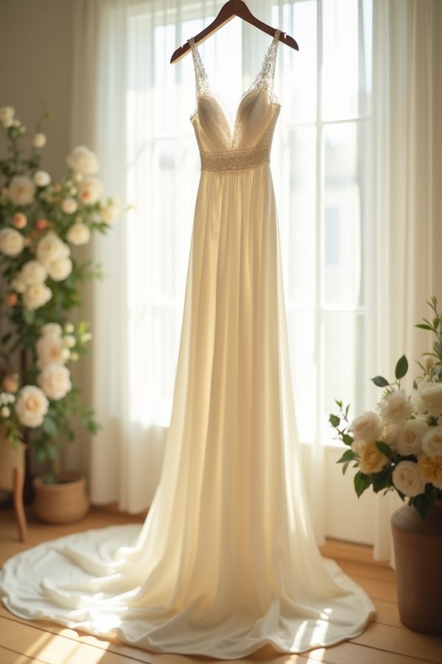 elegant a line wedding dress