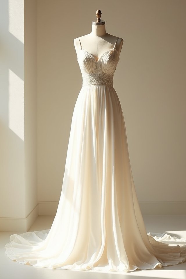 elegant a line wedding dress